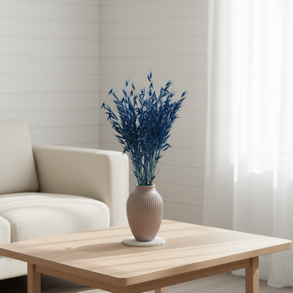 Sušená Avena Selvatica (Divoký oves) – Modrá, elegantní sušená květina